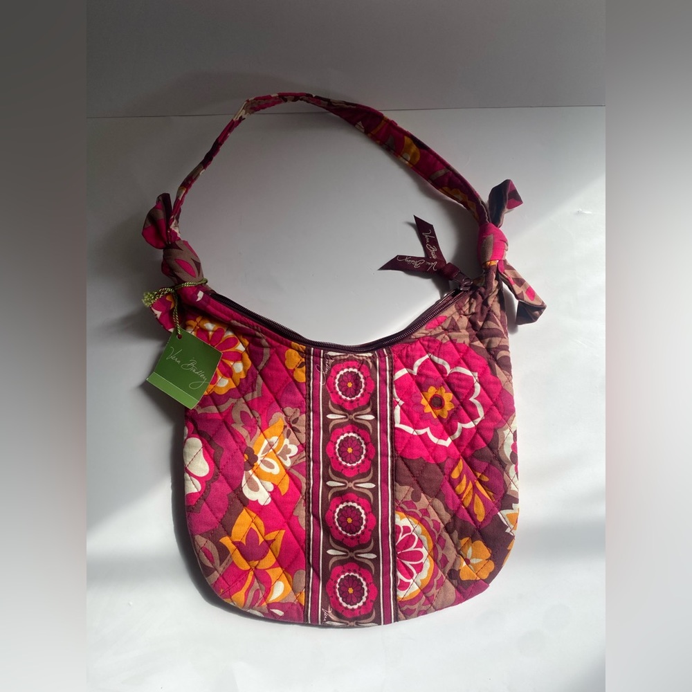 Vera Bradley Handbag Olivia Retired Pink Carnaby Print  Quilted Purse Small NWT
